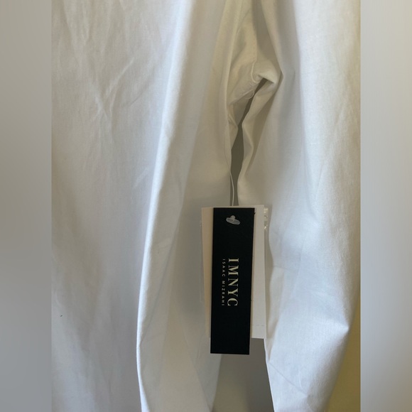 Isaac Mizrahi white button down with tie back detail NWT - Picture 6 of 9